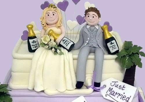 Just Married Wedding Cake